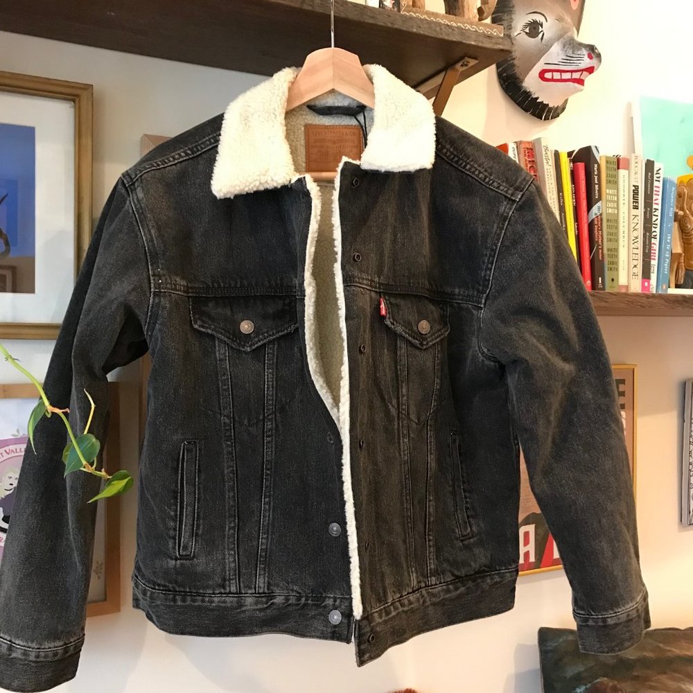 NWT Ex-Boyfriend Sherpa Trucker Jacket